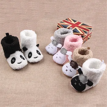 

Winter Lovely Baby Girls Boys Cartoon High To Help Snow Boots, Plus Cashmere Non-slip Baby Cotton Shoes.CX100B