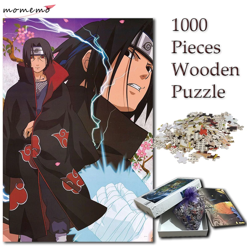 

MOMEMO Uchiha Itachi Puzzle 1000 Pieces Jigsaw Cartoon Anime Puzzles for Adults NARUTO Wooden Puzzle 1000 Pieces Toys for Kids