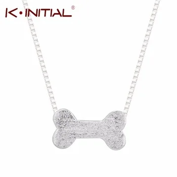 1Pcs New Custom Dog Bone Necklace Popular Design Animal Bones Necklaces for Women 925 Silver Collares Necklace Pendant Jewelry