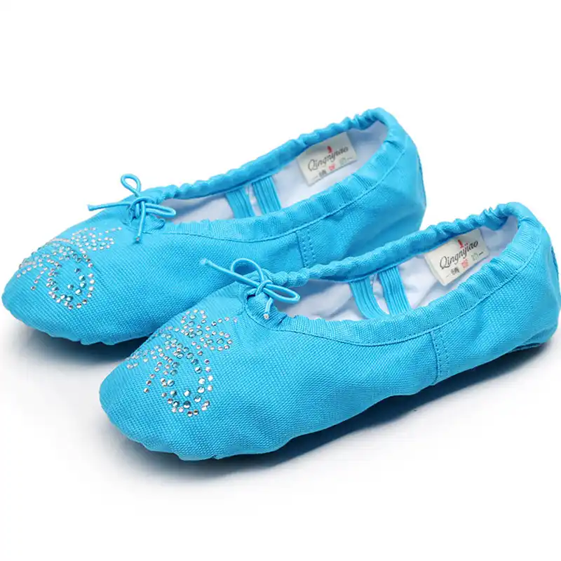 teal ballet slippers