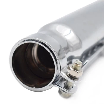 

12" Chrome Shorty straight Exhaust Pipe Muffler Silencer Cruiser Chopper Cafe Racer Halley Vintage Harley Motorcycle
