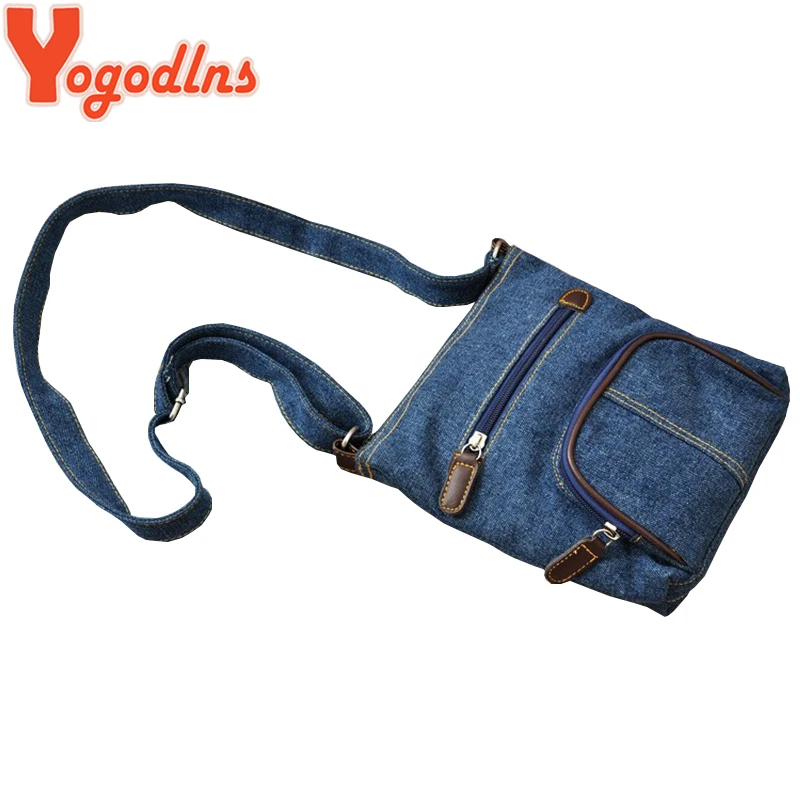 Yogodlns модные синие джинсовые сумки на плечо женская сумка Классическая европейская женская сумка через плечо сумки с передним карманом