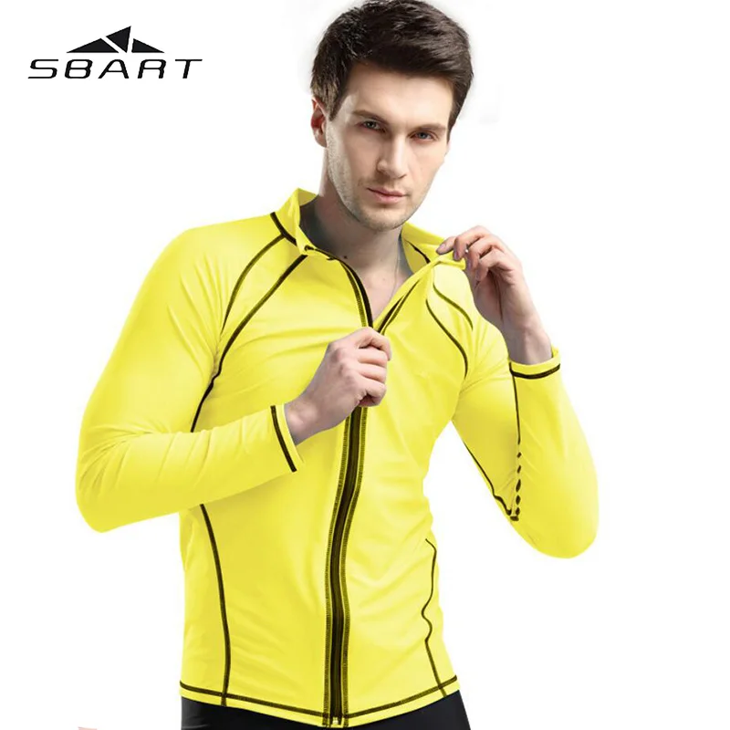 SBART мужской костюм для плавания серфинга дайвинга UPF50 + Rashguard с длинным рукавом