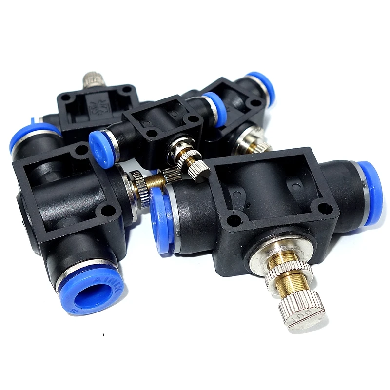 Пневматический клапан управления скоростью 4 6 8 10 12 мм OD|speed control valve|air pneumaticpneumatic flow