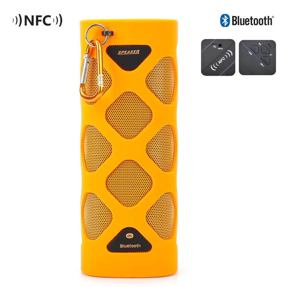

TUTUO MS-319AX Bluetooth Speaker Portable Wireless Waterproof Bluetooth 4.0 NFC Mini Speaker for Indoor Outdoor Sports (Orange)