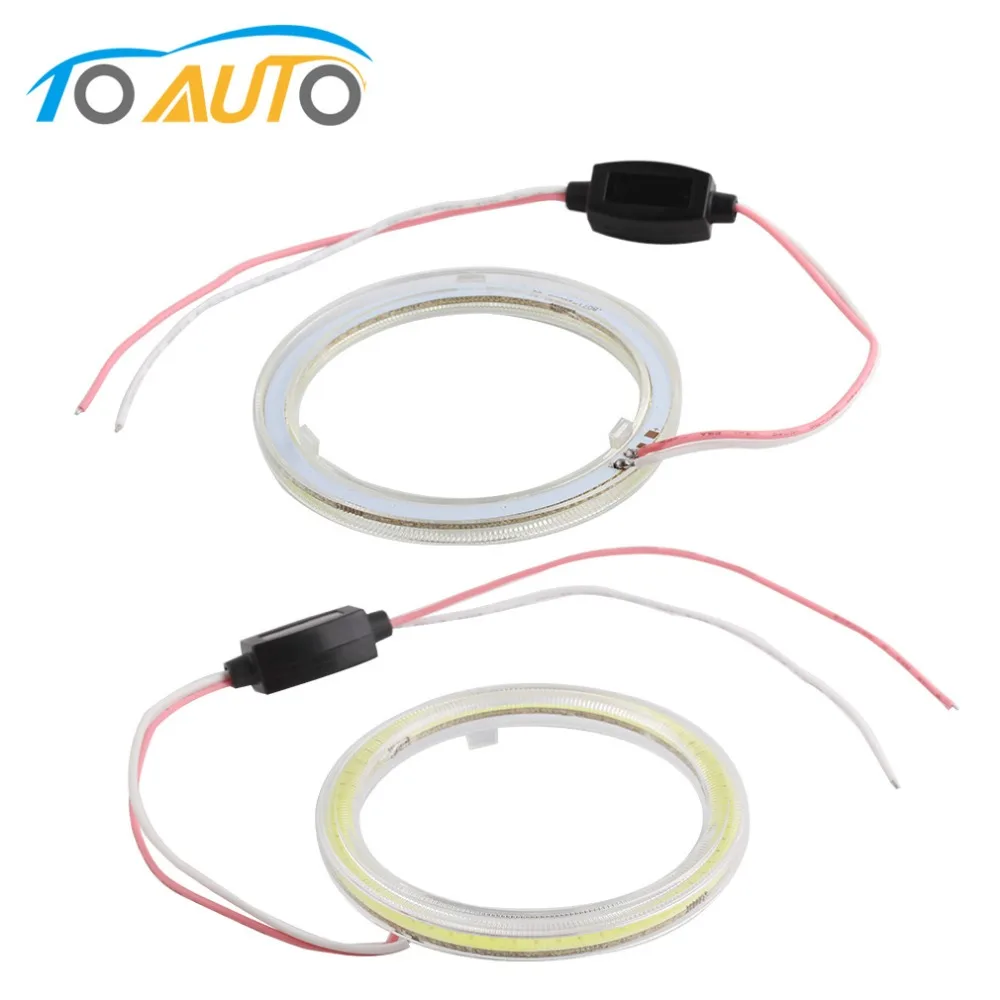 

2 pcs Halo Rings Angel Eye car Headlight COB 80mm 63 Chips Super Bright auto drl Angel Eyes Motorcycle 12v Waterproof
