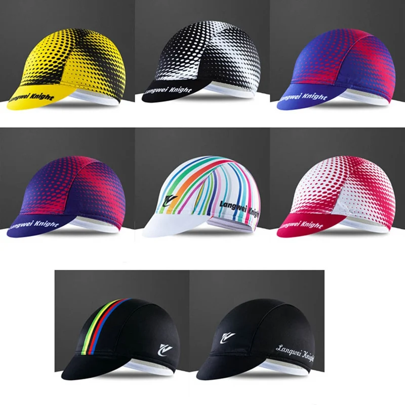 

Quick-Drying Polyester Cycling Hat Bicycle Cap For Men And Women Breathable Multicolor Mesh fabrics Free Size Hats Riding Hats