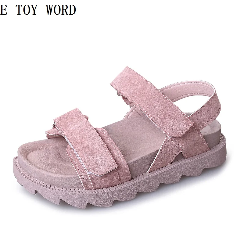 

The new 2018 han edition sandals women shoes in summer wind joker large base platform for women's shoes with flat sole
