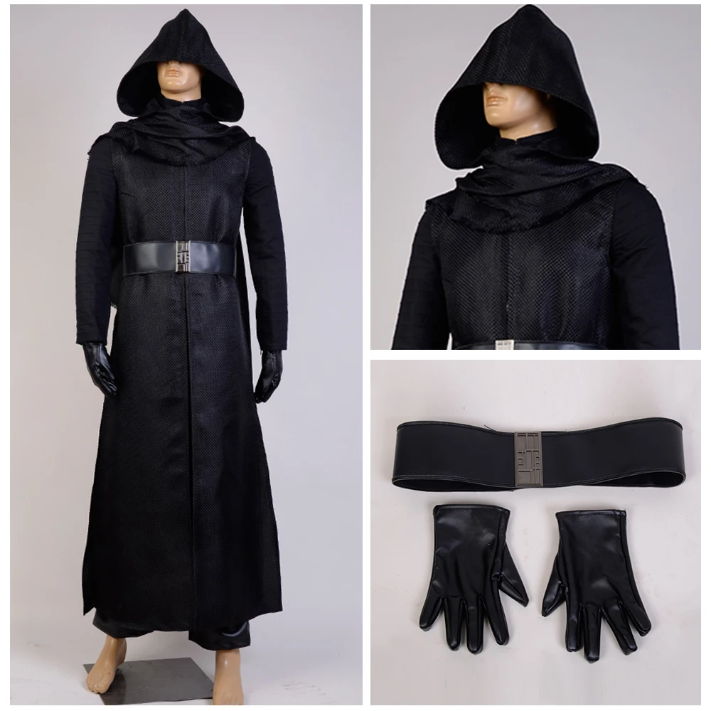 Женский костюм для косплея Sith Kylo Ren Черный Полный комплект униформы Хэллоуина