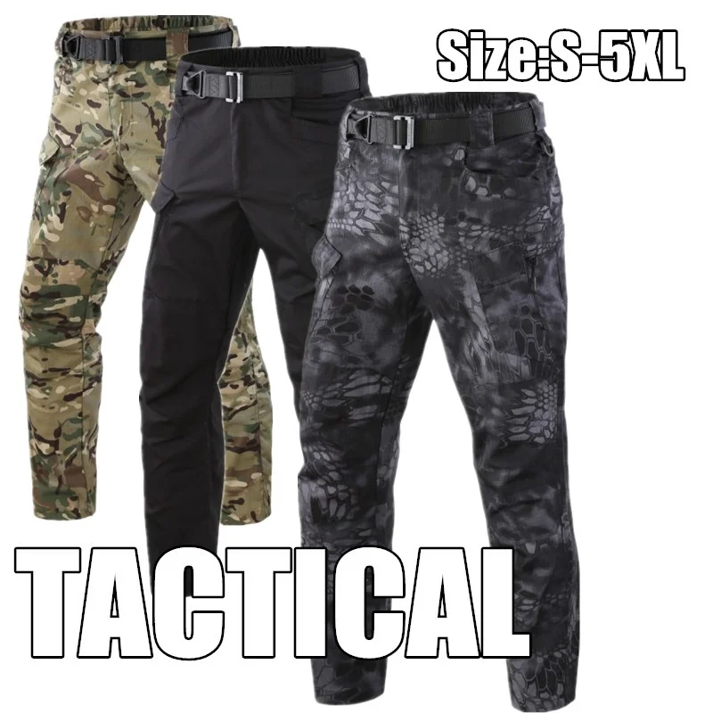 

IX9 Tactical Pants Spring Cargo Pants Men Combat Army Military multi Pockets Pants CottonTrousers Men Waterproof Pantalon Homme