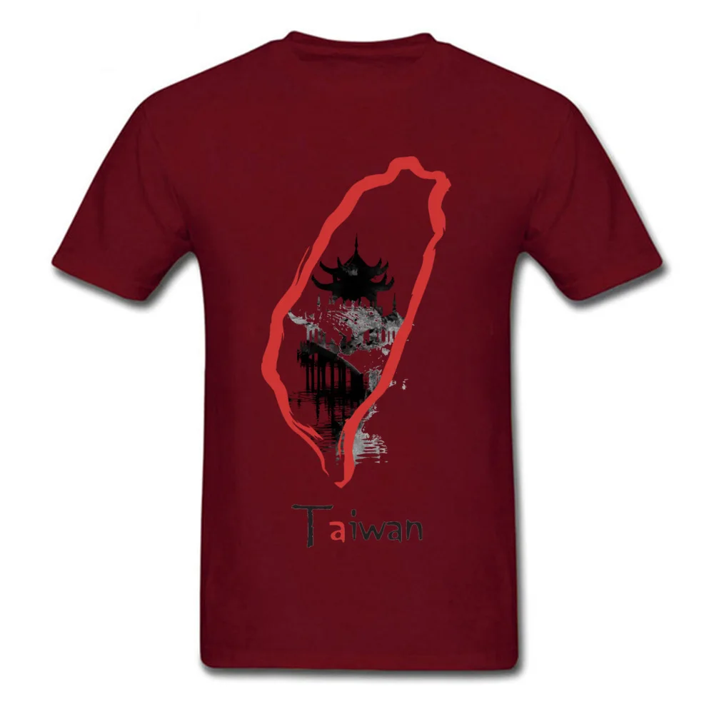 2018 Discount Taiwan Birthday Short Sleeve T Shirt Father Day O-Neck 100% Cotton Fabric T Shirt for Adult T-Shirt Gift Taiwan maroon
