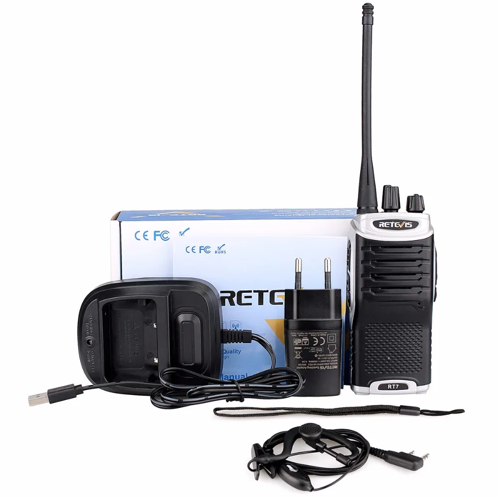 2 шт. Retevis RT7 удобная портативная рация 5W UHF 400 470MHz FM Radio CTCSS/DCS Scan Ham Hf Transceiver|walkie talkie