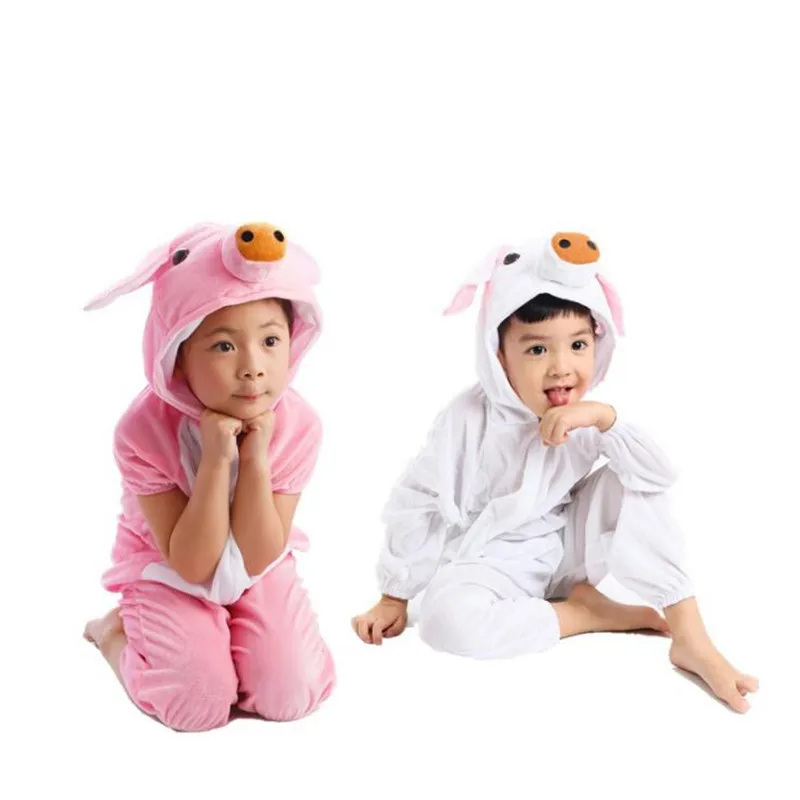 Kids Boys Girls Animals Children Bee Wolf Tiger Dinosaur Cosplay Costumes Jumpsuits Party Costume Christmas Halloween