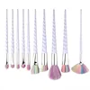 10 Pcs Professional Makeup Brush Set Unicorn Rainbow Diamond Face & Eye Powder Foundation Eyebrow Make Up Brush Kit Tools BBP ► Photo 1/2