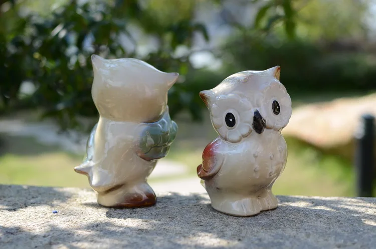 Owl Animal Figurine Ornament Crafts Home Garden Decoration