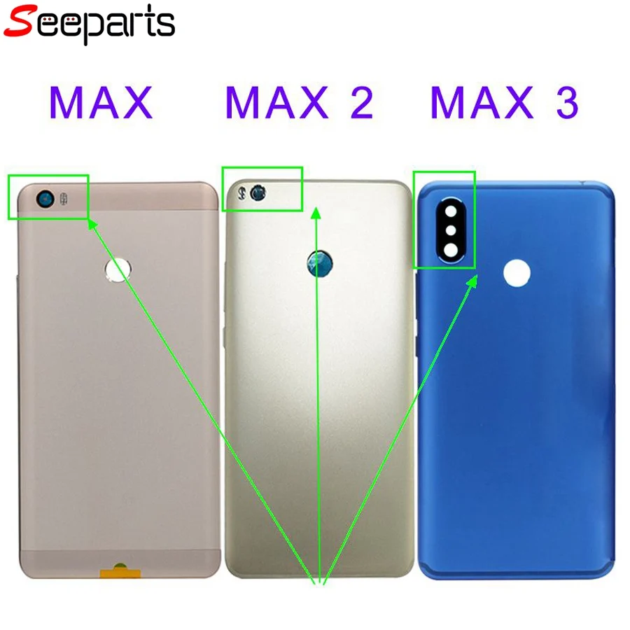 Xiaomi Mi MAX Battery Cover Rear Door Back Housing Case Middle Chassis Replacement Parts For Max2 Xiaomi Mi Max 2 Battery Cover