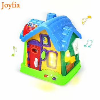 

Colorful Dollhouse Musical Instrument Toys DIY Happy House Sound and light Music Toys Kids Educational Toys For Children Gifts >