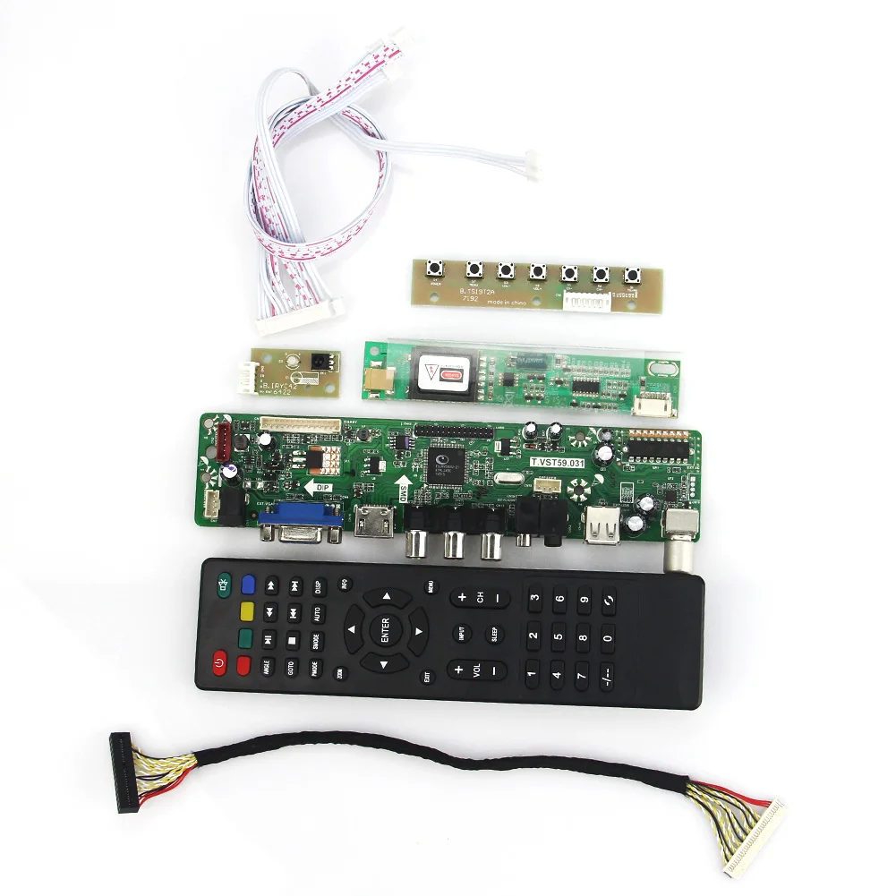 

T.VST59.03 LCD/LED Controller Driver Board For LTN154X3-L03 LP154W01 (TV+HDMI+VGA+CVBS+USB) LVDS Reuse Laptop 1280x800
