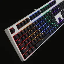 Черно белый профиль вишни PBT Double Shot 104 108 верхняя печать блестящая