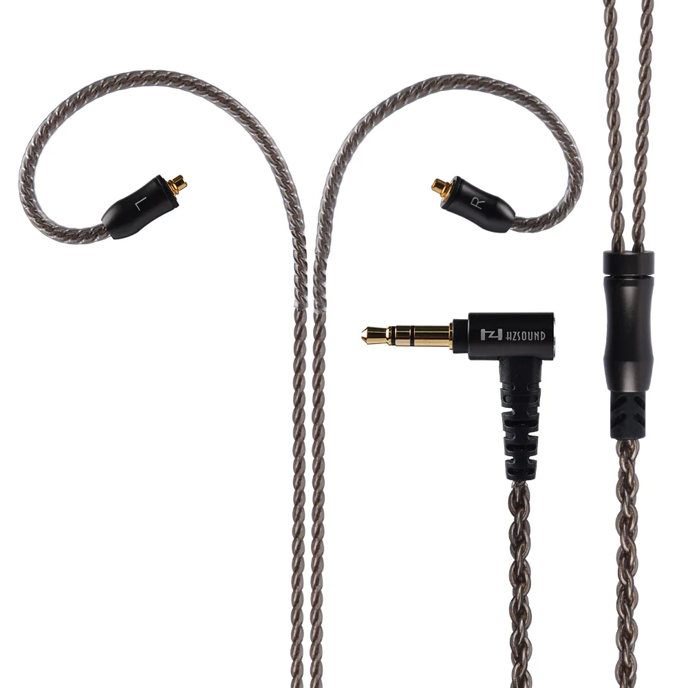 

AK New HZSOUND 3.5mm 4-cell Cable High Quality Upgreded Single Crystal Copper Plated Silver Earphone Cable With MMCX Connector