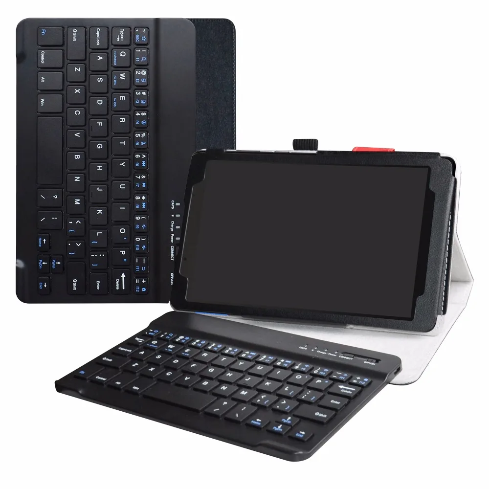 

For 8.0" Lenovo Tab E8 HD 2018 Android Tablet Removable Bluetooth Keyboard case,Portable Folding stand Pu Leather Case