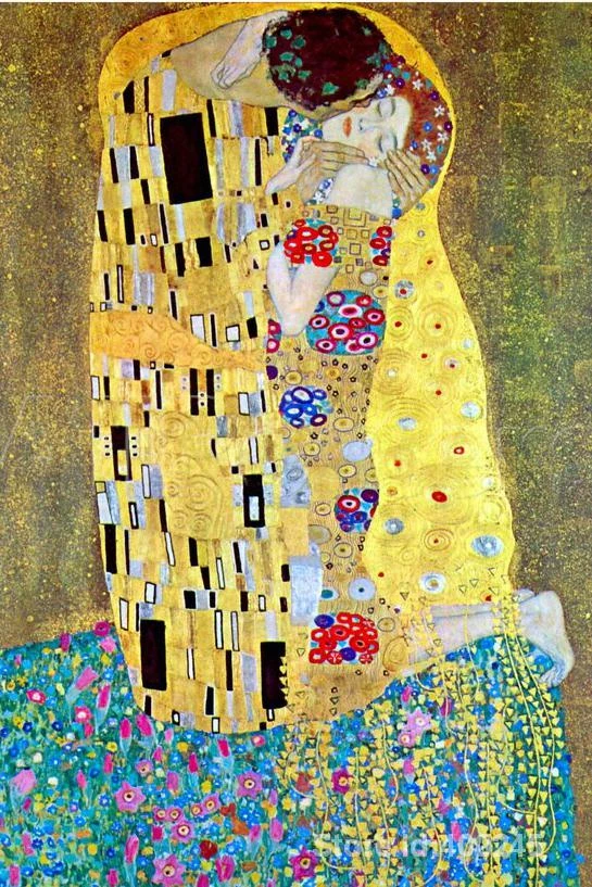 Bella Amore Dipinti Di Gustav Klimt Il Bacio Riproduzione Della Tela Di Canapa Di Arte Per La Decorazione Della Parete Dipinta A Mano Di Alta Qualita Painting Feet Gold Plated Jewellery Manufacturersgold Multi