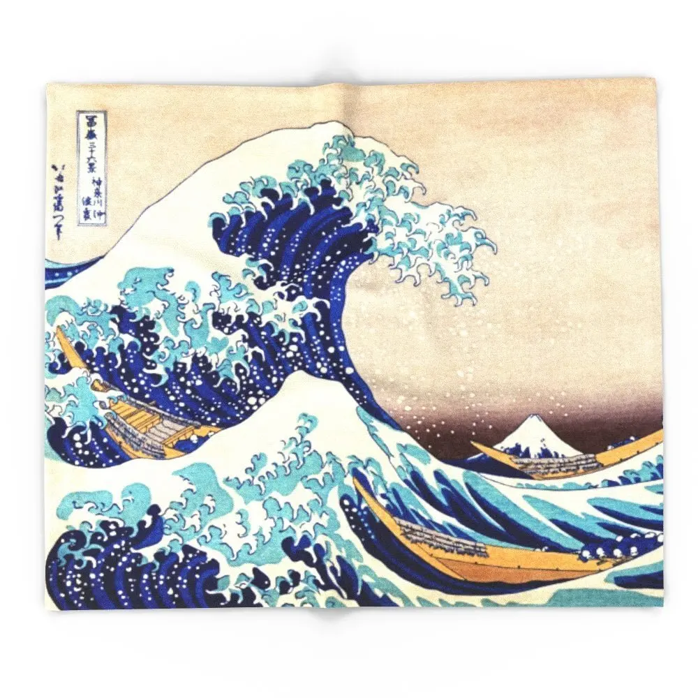 Katsushika Hokusai The Great Wave Off Kanagawa одеяло мягкое теплое Коралловое Флисовое зимнее