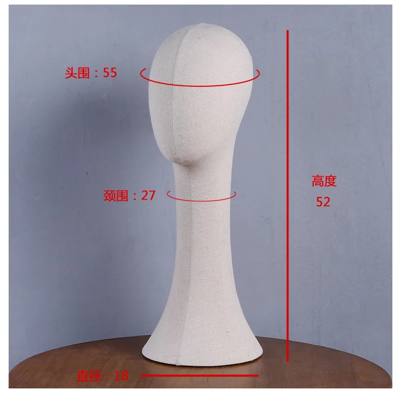 Женская тканевая покрытая манекеновая головка для дисплея