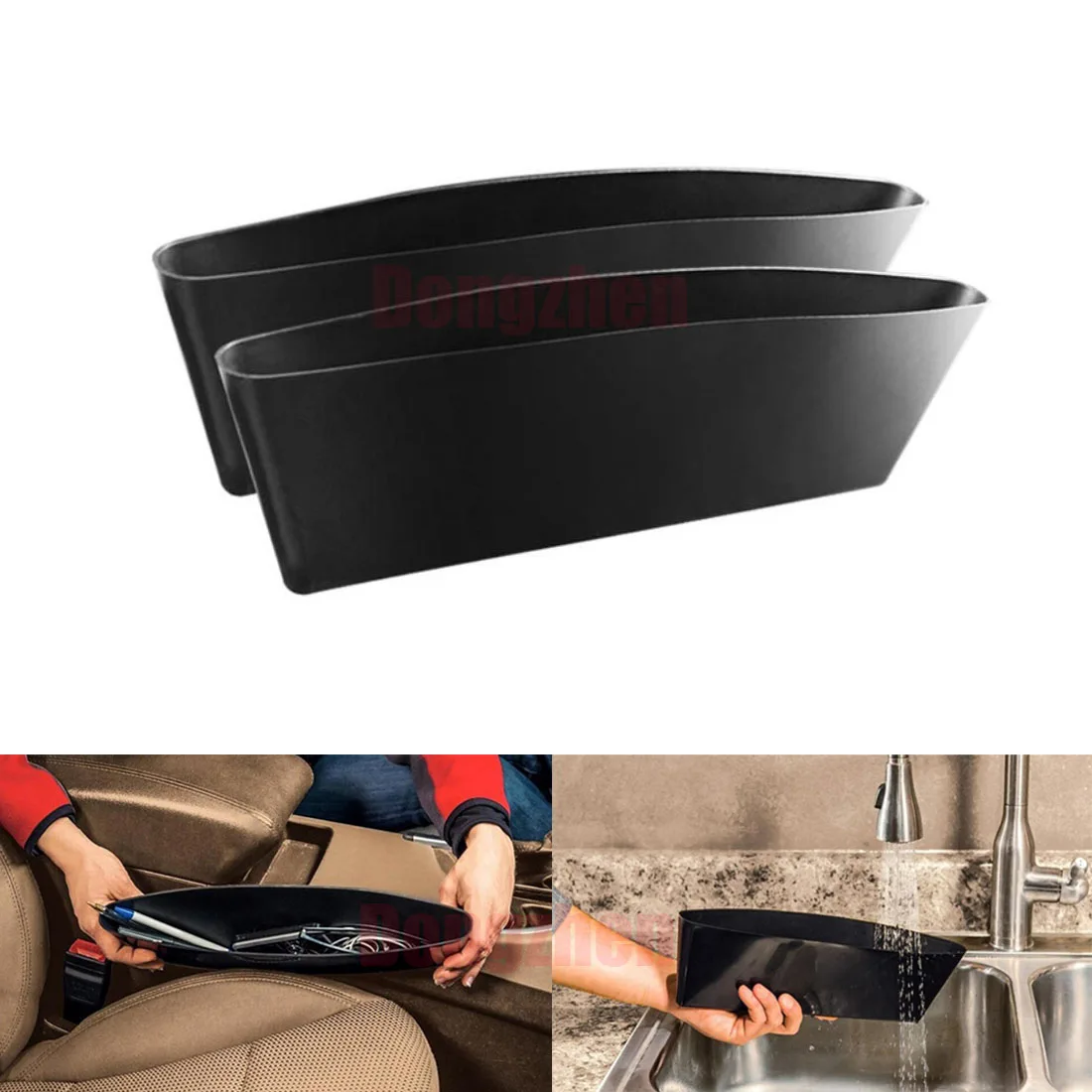 

Dongzhen 1X Auto Car Seat Slit Pocket Catch Catcher Storage Organizer Box Caddy Accessories Car Styling