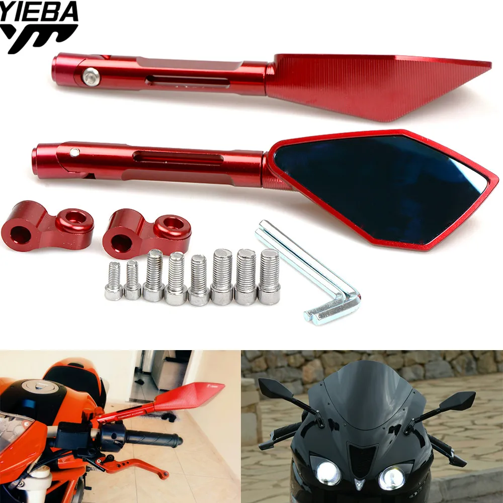 CNC Motorcycle Rearview Mirrors Rear View Side Mirror FOR ducati monster 696 S4R 09-14 Hypermotard 796 yamaha R6 YZF-R6 yzf-r6