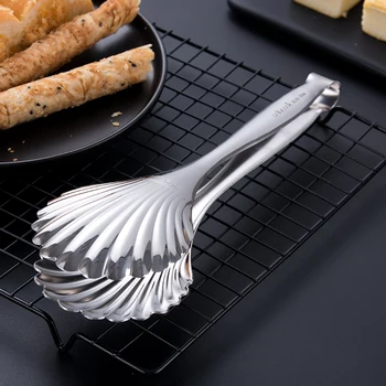 

1Pcs Shell-shape Cake Baked Bread SUS 304Stainless Steel Pastry Food Clip Household Multifunctional Kitchen 26cm*8.2cm