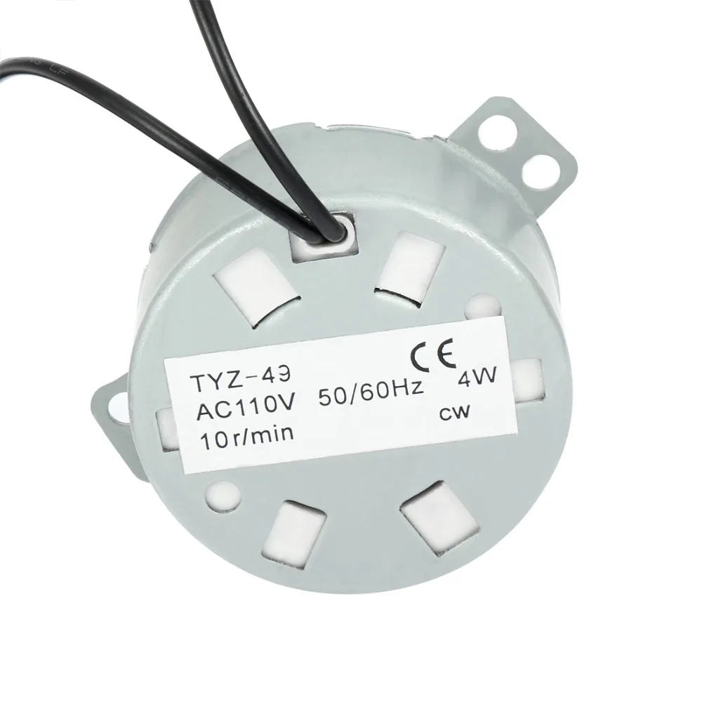 

UXCELL(R) High Quality 1Pcs Synchronous Motor AC 110V 50/60Hz 10RPM CW Torque 4W Turntable Gear Box for Microwave Oven