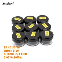Seashine русский объем ресниц 1 бутылка 500 поклонников/1000 поклонников 3D 4D 5D 6D коротких фен для придания объема натуральный Пышные ресницы-веера
