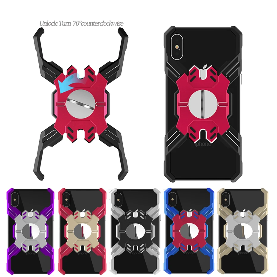 

For iPhone 7 8 Plus Case Luxury Mechanical Arm Armor Cover Coque For iPhone Xs Max XR Shockproof Metal Case For iPhone 6s 6 Plus