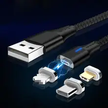 Магнитный кабель для зарядки Usb Micro Usb 3A Быстрая зарядка Магнитный Usb кабель для зарядки для Apple type-c Android линия передачи данных