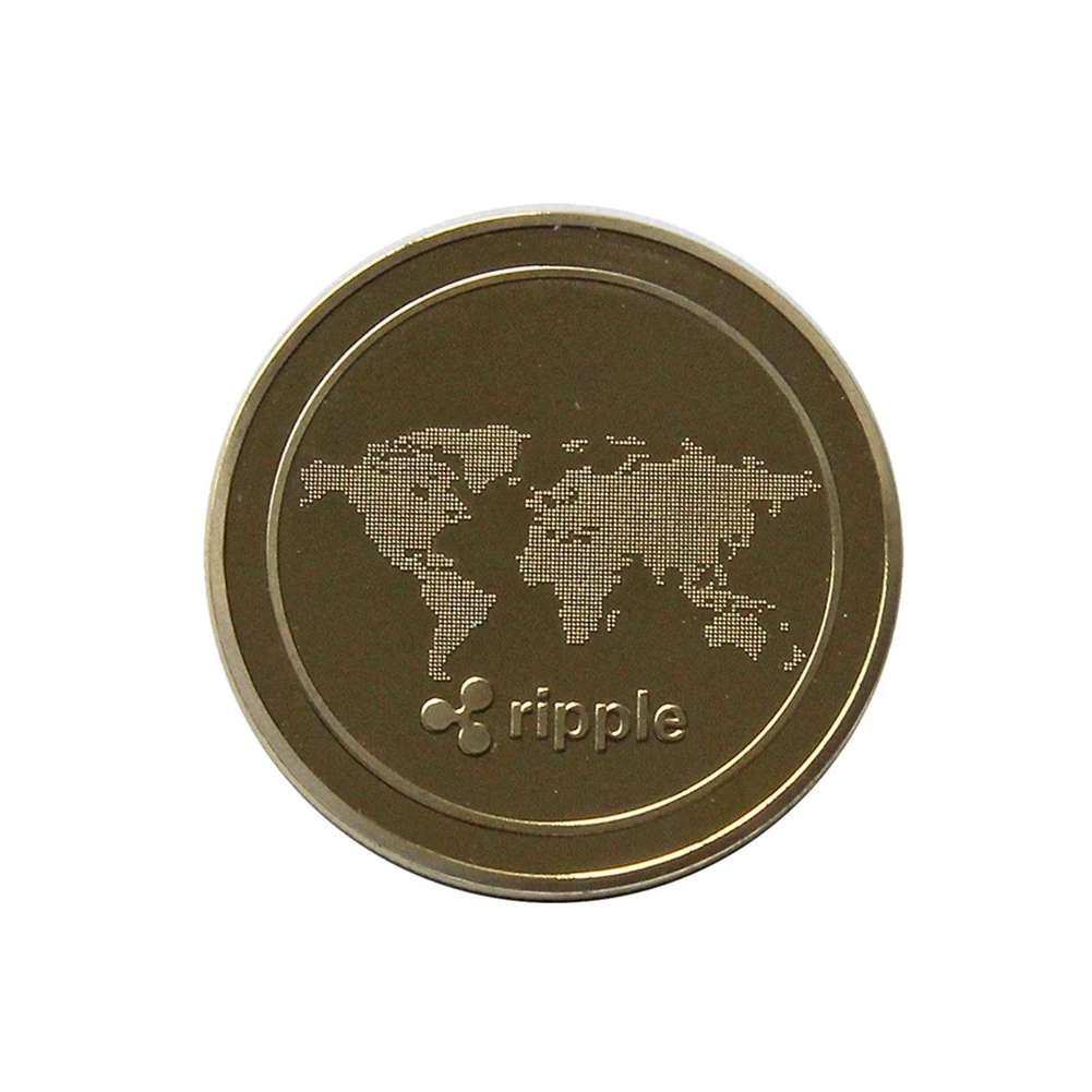 Cryptocurrency Ripple Coin bitcoin Commemorative Round XRP Ripple Crypto Currency Plated Coin Collectible Art Collection Mar20