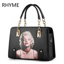 RHYME Woman Top Handle Bags New Style Solid Chain Fashion Female Package Shoulder Bag Pu Leather Handbag
