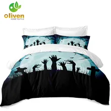 Halloween Blue Moon Bedding Set Zombie Hands Ghost Duvet Cover Set Horrible Night Design Bedclothes Pillowcase Home Decor D20 Halloween Blue Moon Bedding Set Zombie Hands Ghost Duvet Cover Set Horrible Night Design Bedclothes Pillowcase Home Decor D20