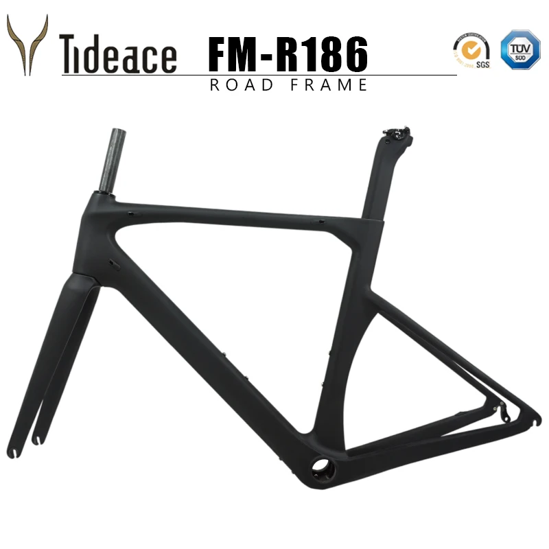 US $429.30 C brake carbon fiber road frame 1309mm UD carbon road bike frame Di2 carbon fiber bicycle frameset 50535659cm