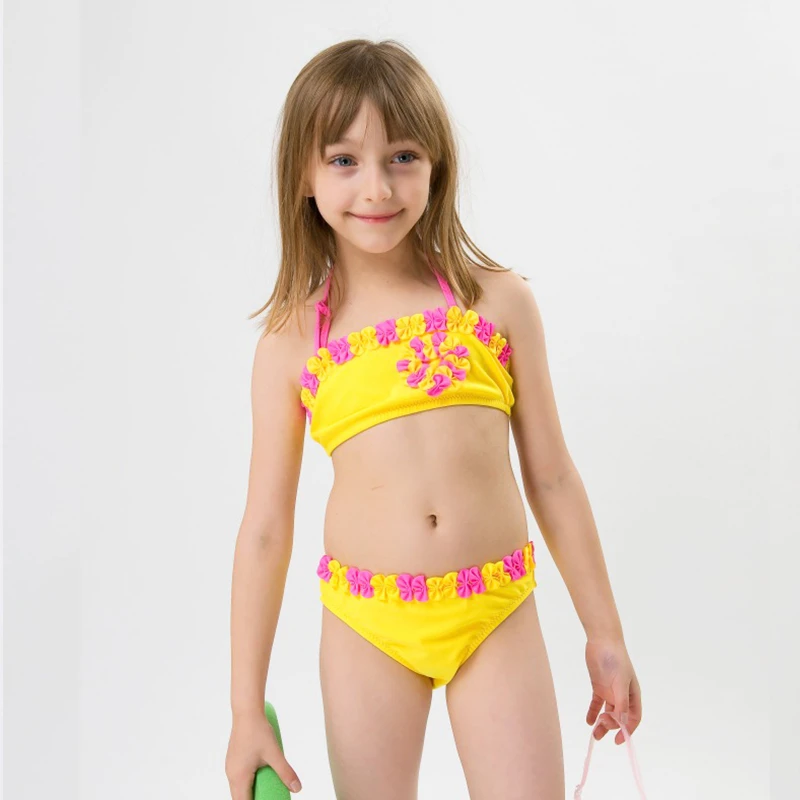 anders Langwerpig stopverf hiheart 2015 3d bloemen meisje zomer meisjes badmode badpak triangle bikini  merk kinderen meisje bad pak kinderen twee stukken|swimwear suit|swimwear  toddlerswimwear express - AliExpress