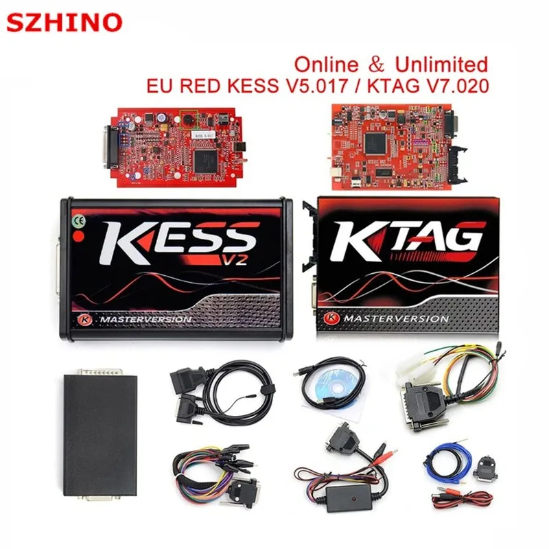 2018 новые KTAG К TAG V7.020 KESS V2 V5.017 SW V2.23 мастер ЭКЮ чип-тюнинг инструмент K-TAG 7.020 онлайн работать лучше KTAG V7.003