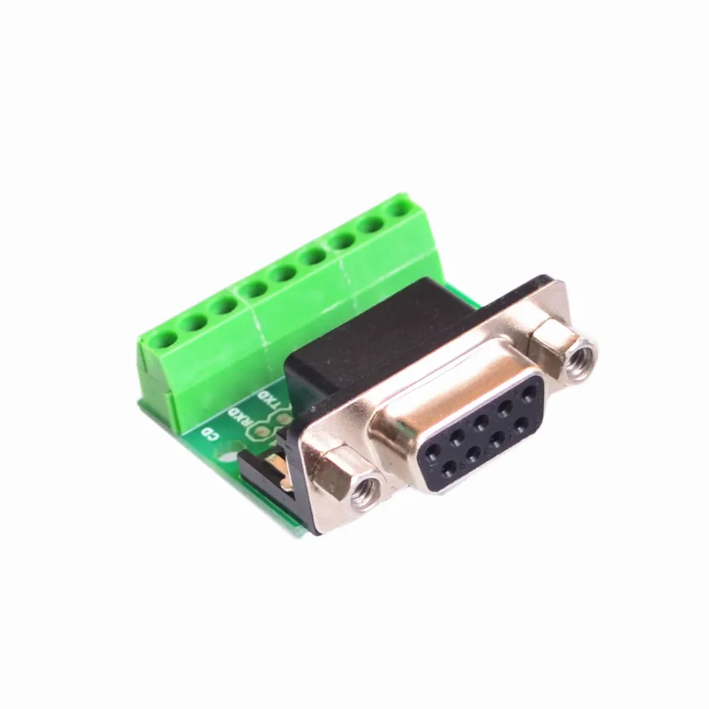 BD9 female head connecting screw terminal 9 hole RS232 RS485 conversion plate