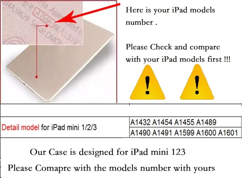 Ультратонкий чехол для iPad mini 1 mini 2 mini 3 чехол с магнитной подставкой A1454 A1599 чехол для iPad mini 1 2 3 Smart Cover 7,9''