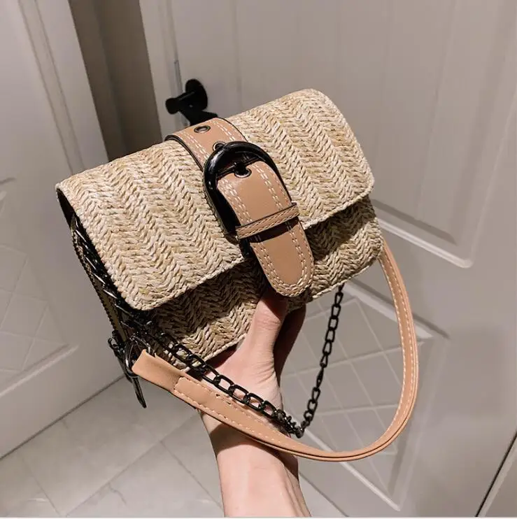 

Fashion Small Straw bag for Women Harujuku Summer Shoulder bags Casual Crossbody Chain Mini bags borse da donna bolsa feminina