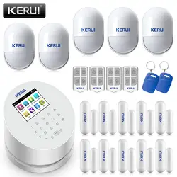 KERUI W2 2,4 дюйма TFT Цвет Дисплей охранная сигнализация костюм Wi-Fi/GSM/PSTN безопасности дома Smart APP Управление Беспроводной Alarme Residencial