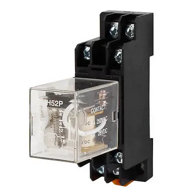 

DC12V Coil DPDT Electromagnetic Power Relay 5A 250VAC w Socket  Free Shipping