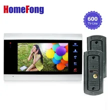Homefong 7 Inch Video Door Phone Doorbell Intercom System 1 monitor 2 Doorbell Camera Day/Night Vision Recording Video/photo