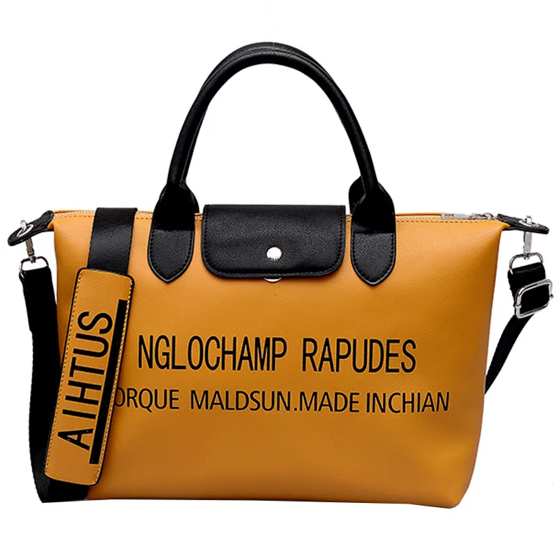 Women Large Leather Handbag Female Designer Fashion Letter Messenger Shoulder Bag Ladies Crossbody Bag Outdoor Tote Purse SS7362 (1)