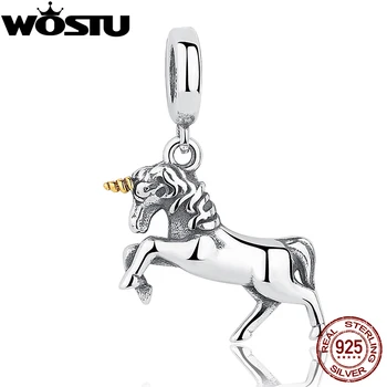 

Luxury 925 Sterling Silver Free Spirit Horse Dangle Charm Fit Original WOST Bracelet Pendants Authentic Same Jewelry ZBBS020