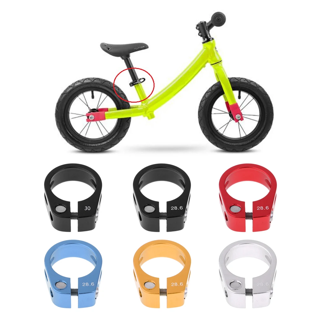 

Kids Bike Seatpost Clamp Balance Push Scooter Seat Post Saddle Tube Clip for 25.4/27.2 mm Saddle Tubes